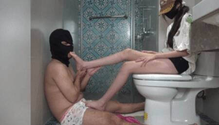 Snow Goddess, dirty shoes, beautiful feet, stomping on cocks!