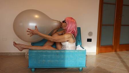 Trapped in a Trunk with a Giant Silver Balloon!