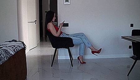 constant non-stop very strong toe tapping (1920x1080 HD) MP4