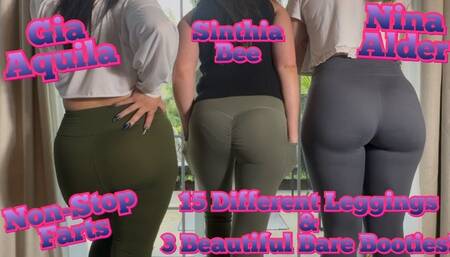 Non-Stop Farts from Gia, Sinthia and Nina Alder!