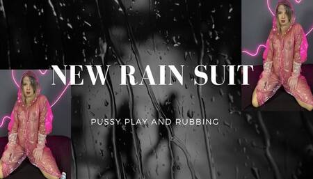new rain suit pussy play and rubbing