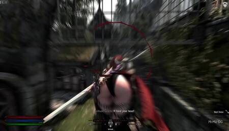 Redhead Giantess has fun in the City - Skyrim Giantess