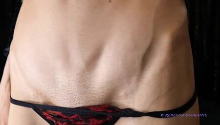 Abs veins PREVIEW - fetish muscle skinny fitness model mistress abdominals thong