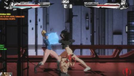 PURE ONYX - Goth muscle brunnete dominated by blonde police woman