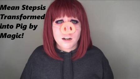 Mean Big Step-Sis TRANSFORMS into PIG by Magic! MP4 1080
