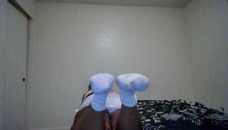 Showing off them feet in Panties