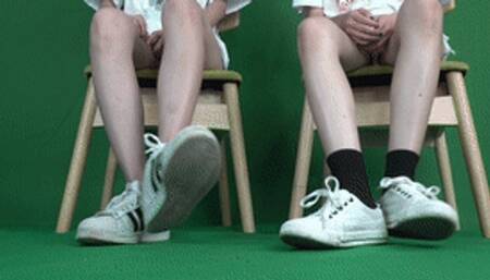 Two goddesses seductive and beautiful feet tempting, beautiful feet playing around!