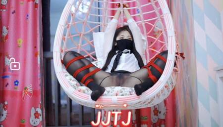 A girl who is played with by multiple adult toys