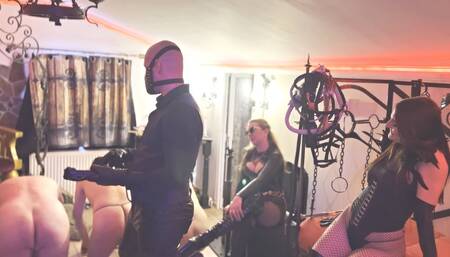 Mistresses and Master cruel flogging contest - Zeida, Zara and Master Darius