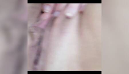 Close up view of me playing with my wet kitty