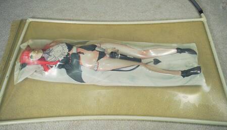 Dakimakura Kitagawa Marine Succubus in vacuum bed with vibro