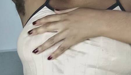 Rubbing nipples and Smelling and rubbing armpits and hairy pussy