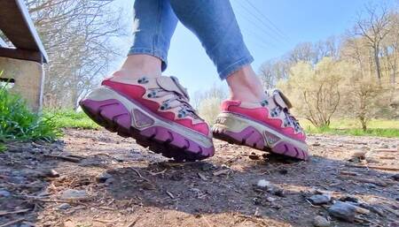 Barfuß in ultra seltenen Gordonjack Plateau Clogs