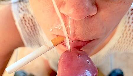 Smoking after BlowJob with Cum in My Mouths
