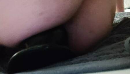 Horny rubbed around on the butt plug