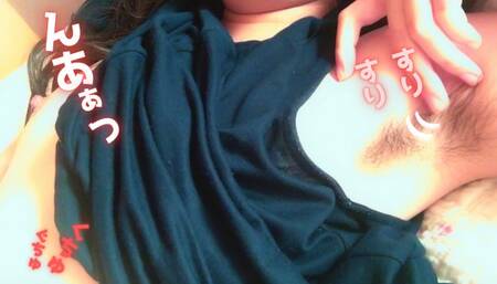 Can you guess what she is doing now? Japanese amateur with hairy armpits [homemade].