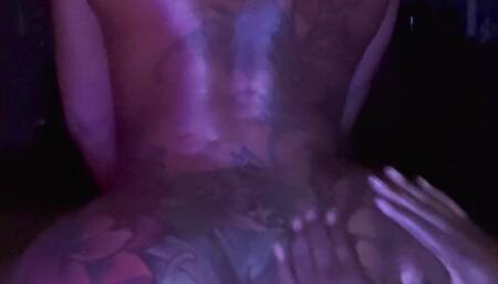 Ebony goddess body and ass massage with oil