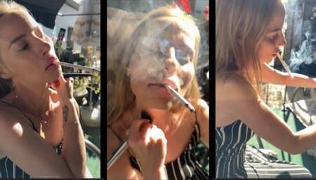 My bf Filmed me while i Styled me and smoked an Eve 120 outside