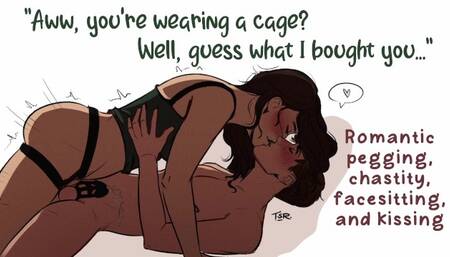 Anniversary Double Surprise | Pegging, Chastity, and Facesitting