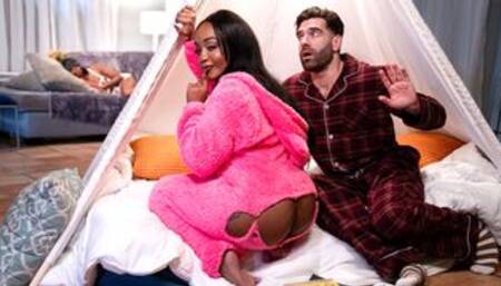 Black teen stepdaughter seduces stepdad