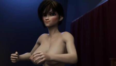 Rober Got Stuck In Hot Girl  3d