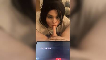 Mouth Only Blowjob Challenge! 5 Minutes to Cum or Blue Balls!