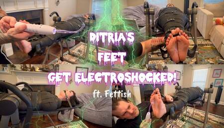 Ditria's Feet Get Electroshocked! ft Fettish 4k | Derek mummifies Ditria and uses his violet wand on her bare feet before going after her with tickle tools next!