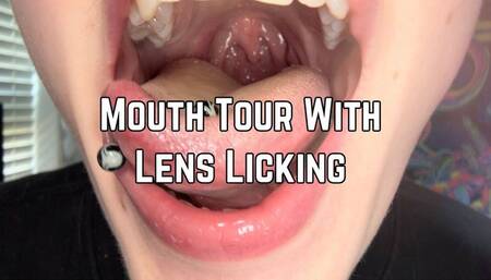 Phoenix Bates' Mouth Tour With Lens Licking And Kissing 4K HD - Mouth Fetish - Extreme Close Ups - Uvula - Tongue