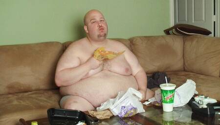 Stuffing Myself With Fast Food Tacos and Taco Salad Then Rub My Belly *MP4*