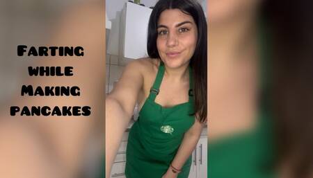 Farting while making pancakes