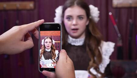 Low Teen Girl Got the Wrong Door! Doused with Cold Water