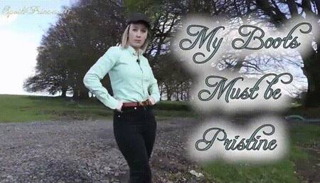My Boots Must be Pristine