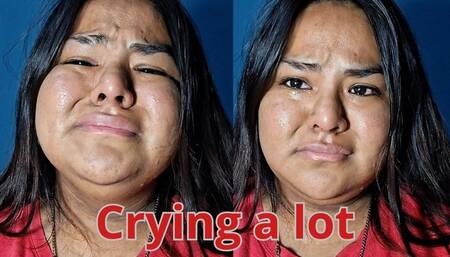 Indian girl crying a lot