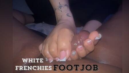 White Frenchies Footjob