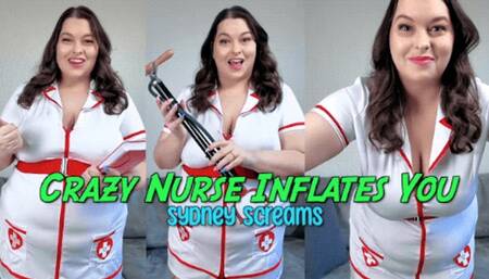 Crazy Nurse Inflates You - Nurse Sydney Screams Goes Off the Rails Inflating You Until You Pop Like a Balloon - Body Inflation, Nurse Fetish, Expansion, POV - HD 720 MP4