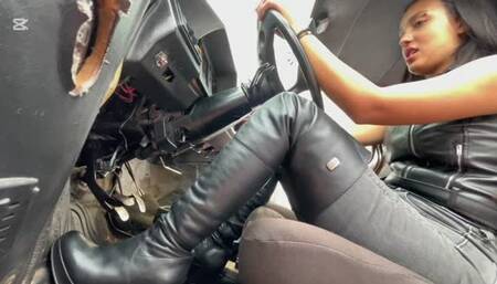 Dalilah tries to keep the car running