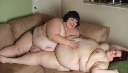 Fat Girls Jenny and Tiffany in Panties Playing With Each Other's Bellies *MP4*