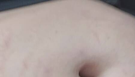 Showing my belly button while i drive home