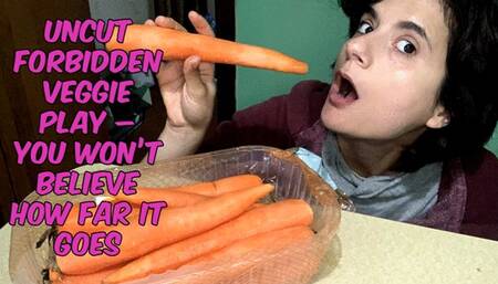 Uncut forbidden veggie play – you won’t believe how far it goes