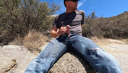 Cum on a Wet Jeans Hike with Me