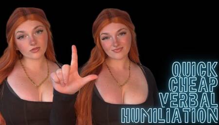 Quick Cheap Verbal Humiliation - Goddess Worship Loser Symbol Beta Bitch Degradation Homewrecker Homewreck Homewrecking