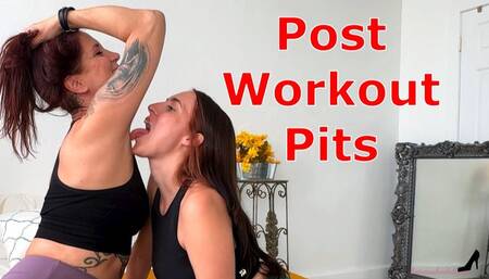 Post Workout Pits - Cadence Luxxx And Autumn Bodell Sweaty Armpit Worship with Armpit Smelling And Armpit Licking