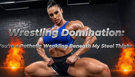 Wrestling Domination: You're a Pathetic Weakling Beneath My Steel Thighs