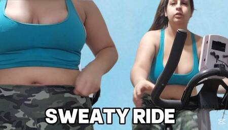 Chubby Girl Works Out Hard on Her Bike