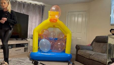 Balloon and bouncy castle pop