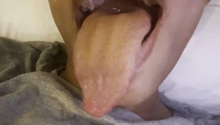 Mouth Wide Tongue Out