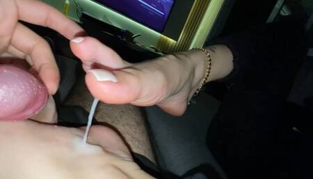 Footjob and Smoke Fetish With Rayzza