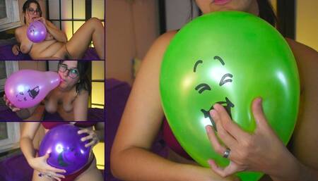 Squeeze and grind emoji balloons until pop - Bunny Looner