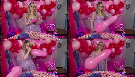 Bimbo Looner Girl Fails to Properly Blow Up Balloon Cock