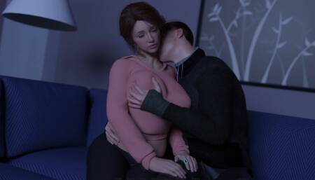 Tongue Kissing With Lonely and Horny Wife, Sensual Big Boobs caressing and gentle kisses on the neck - Heart Problems 16